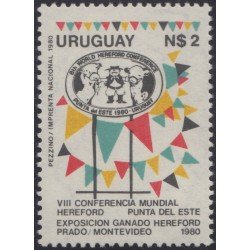 Uruguay 1055 1980 8va Conferencia mundial Hereford en Punta del Este MNH Uruguay 1055 1980 8va Conferencia mundial Hereford en Punta del Este MNH