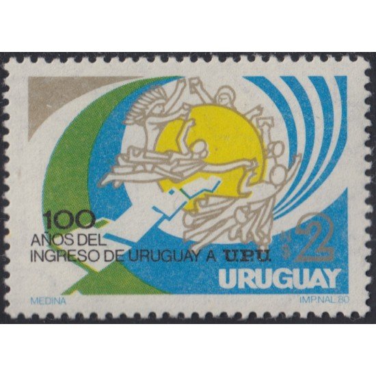 Uruguay 1071 1981 100 Años del Ingreso de Uruguay a la UPU MNH