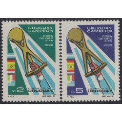 Uruguay 1074/75 1981 Campeón de la Copa de Fútbol en 1980 MNH Uruguay 1074/75 1981 Campeón de la Copa de Fútbol en 1980 MNH