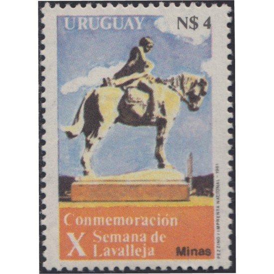 Uruguay 1088 1981 10º semana de la capital de Lavalleja del departamento de Minas MNH