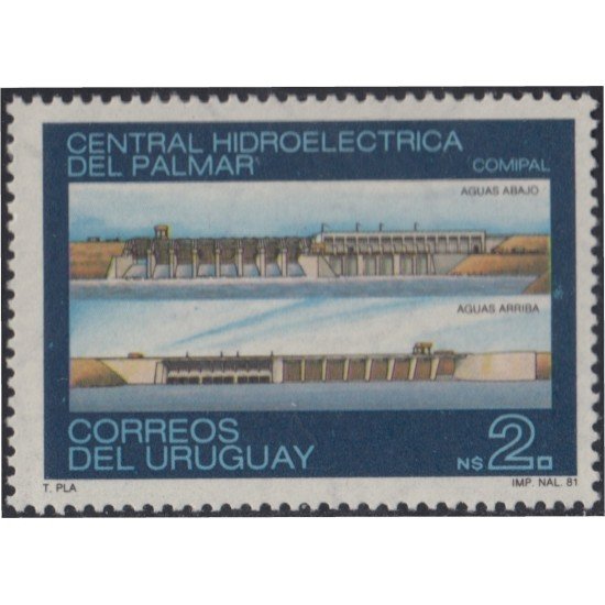 Uruguay 1093 1981 Central Hidroeléctrica de Palmar MNH Uruguay 1093 1981 Central Hidroeléctrica de Palmar MNH