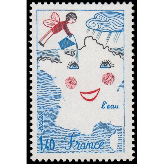 France Francia 2125 1981 El agua Concurso de dibujo infantil MNH