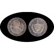 Cuba 50 pesos 1990 5 onzas V Centenario Juan de la Cosa plata silver