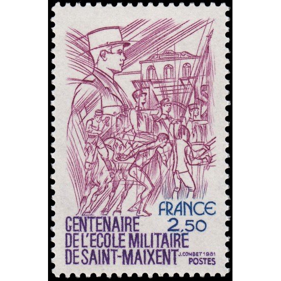France Francia 2140 1981 Centenario de la Escuela Militar de St. Maixent MNH