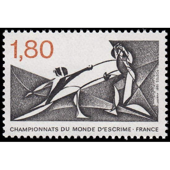 France Francia 2147 1981 Campeonato del mundo de esgrima MNH