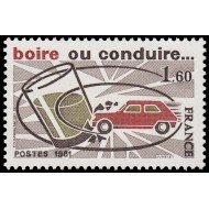 France Francia 2159 1981 Campaña de seguridad vial MNH