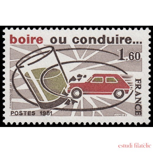 France Francia 2159 1981 Campaña de seguridad vial MNH