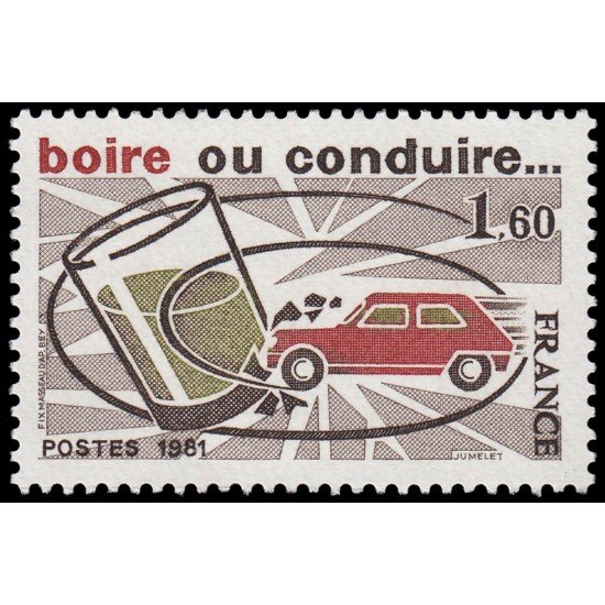 France Francia 2159 1981 Campaña de seguridad vial MNH