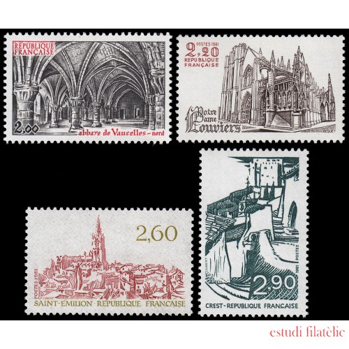 France Francia 2160/63 1981 Serie turística MNH