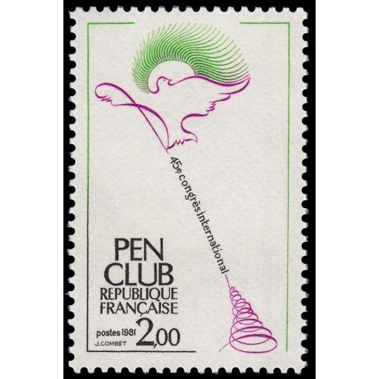 France Francia 2164 1981 45 Congreso internacional del P.E.N. Club MNH