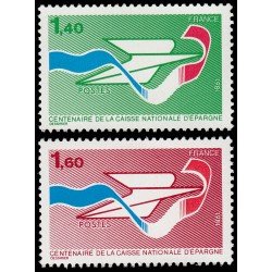 France Francia 2165/66 1981 Centenario de la Caja nacional de ahorros MNH