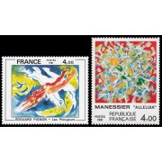 Francia Francia 2168/69 1981 Serie Creación filatélica MNH Francia Francia 2168/69 1981 Serie Creación filatélica MNH