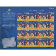 España Pliego Premium 54 2017 30º Aniversario Becas Erasmus MNH