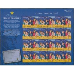 España Pliego Premium 54 2017 30º Aniversario Becas Erasmus MNH España Pliego Premium 54 2017 30º Aniversario Becas Erasmus MNH
