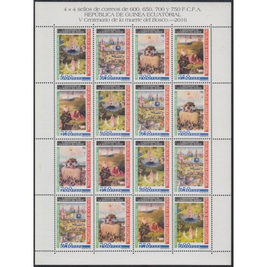 Guinea Ecuatorial 522/25 2016 Minihojita V centenario de la muerte de el Bosco MNH Guinea Ecuatorial 522/25 2016 Minihojita V centenario de la muerte de el Bosco MNH