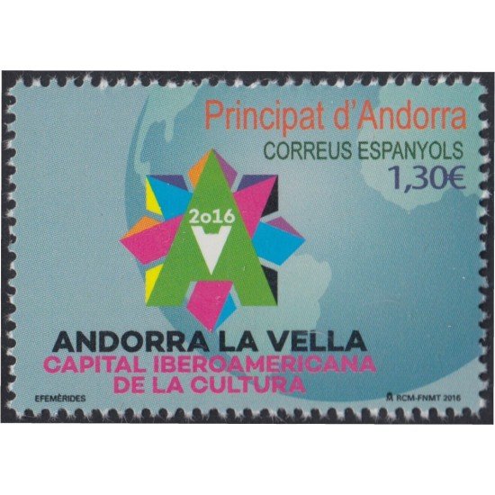 Andorra Española 444 2016 Efemérides MNH Andorra Española 444 2016 Efemérides MNH