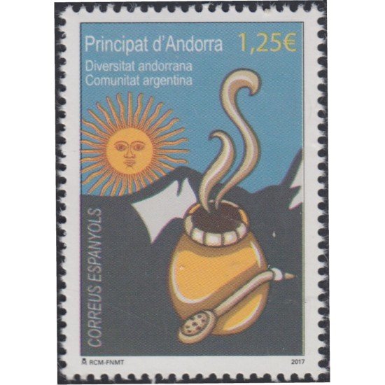 Andorra Española 452 2017 Comunidad Argentina MNH Andorra Española 452 2017 Comunidad Argentina MNH