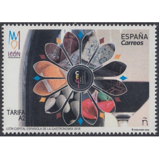 España Spain 5203 2018 León Capital de la Gastronomía MNH Tarifa A2 España Spain 5203 2018 León Capital de la Gastronomía MNH Tarifa A2