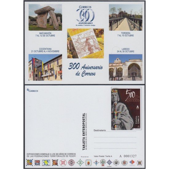España Tarjetas del Correo y de Iniciativa Privada 118 2016 FESOFI