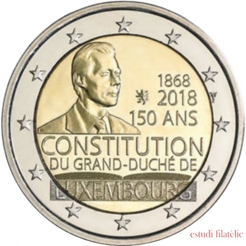 Luxemburgo 2018 2 € euros conmemorativos Av. de la Constitución 