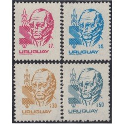 Uruguay 1097/1100 1982 Retrato de José Artigas MNH Uruguay 1097/1100 1982 Retrato de José Artigas MNH