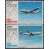 Uruguay 1103/04 1982 25 Años de la línea aérea Lufthansa en Uruguay Avión MNH