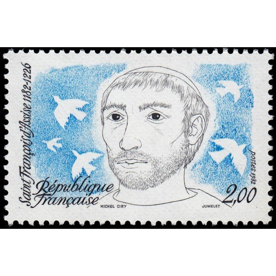 France Francia 2198 1982 800 aniv. del nacimiento de San Francisco de Assís MNH