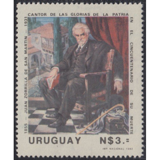 Uruguay 1110 1982 Juan Zorrilla de San Martín MNH