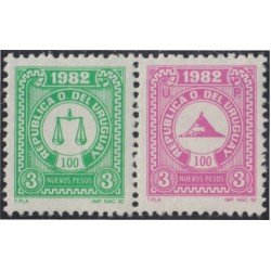 Uruguay 1116/17 1982 Día del timbre MNH Uruguay 1116/17 1982 Día del timbre MNH