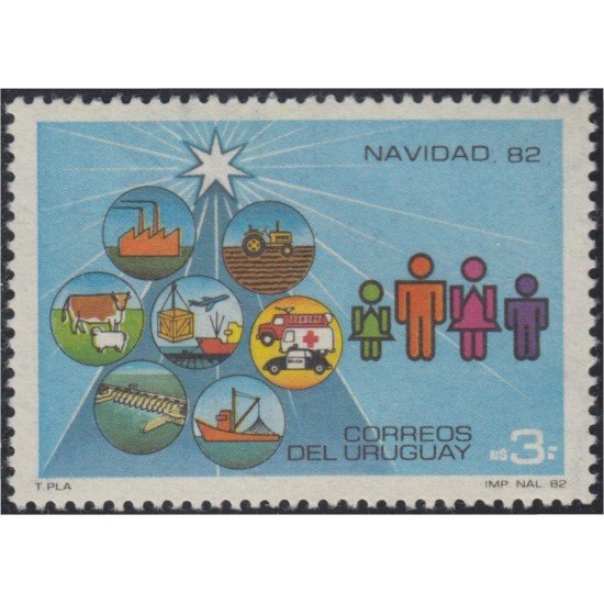 Uruguay 1118 1982 Navidad Chritsmas MNH
