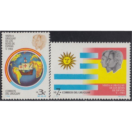 Uruguay 1122/23 1983 Visita de los Reyes de España MNH