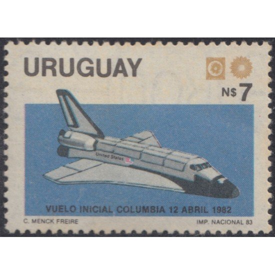 Uruguay 1126 1983 Nave espacial MNH Uruguay 1126 1983 Nave espacial MNH