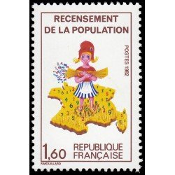France Francia 2202 1982 Censo de la población MNH
