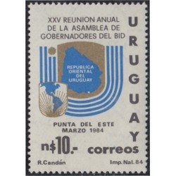 Uruguay 1141 1984 XXV Reunión anual anual de la asamblea de Gobernadores del BID MNH Uruguay 1141 1984 XXV Reunión anual anual de la asamblea de Gobernadores del BID MNH