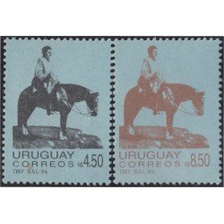 Uruguay 1148/49 1984 Serie Antigua General José Artigas MNH Uruguay 1148/49 1984 Serie Antigua General José Artigas MNH