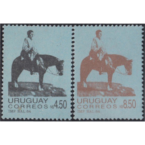 Uruguay 1148/49 1984 Serie Antigua General José Artigas MNH Uruguay 1148/49 1984 Serie Antigua General José Artigas MNH