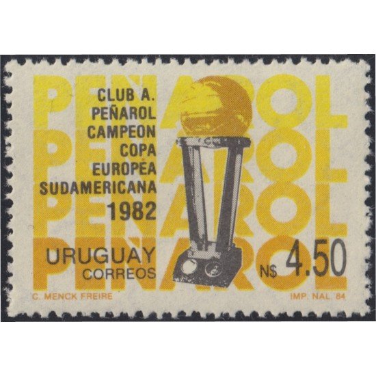 Uruguay 1150 1984 Club A. Penarol Campeón Copa Europea Sudamericana MNH Uruguay 1150 1984 Club A. Penarol Campeón Copa Europea Sudamericana MNH