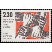 France Francia 2204 1982 Lucha contra el racismo MNH France Francia 2204 1982 Lucha contra el racismo MNH
