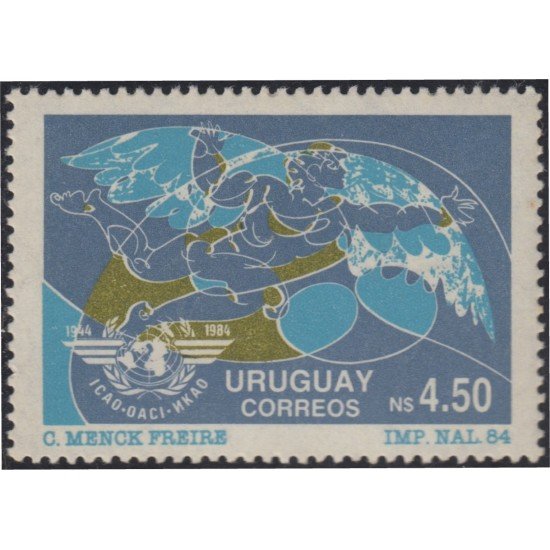 Uruguay 1157 1985 40º Aniversario Organización de Aviación Civil Internacional MNH Uruguay 1157 1985 40º Aniversario Organización de Aviación Civil Internacional MNH