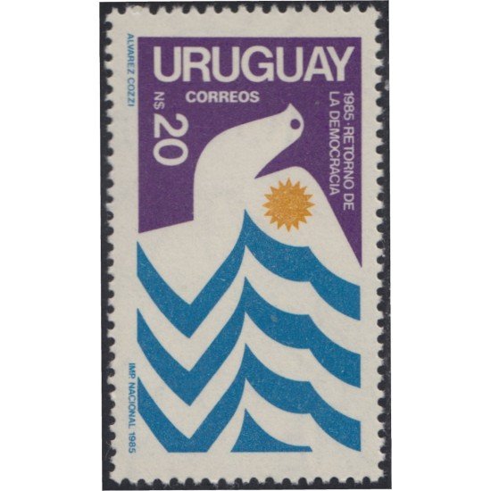 Uruguay 1163 1985 Retorno de la democracia MNH Uruguay 1163 1985 Retorno de la democracia MNH