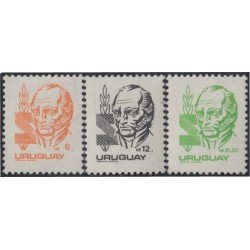 Uruguay 1164/66 1985 Serie Antigua Retrato de José Artigas MNH Uruguay 1164/66 1985 Serie Antigua Retrato de José Artigas MNH