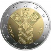 Letonia 2018 2 € euros conmemorativos Estados Bálticos 