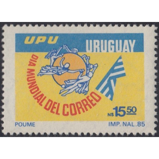 Uruguay 1174 1986 Día Mundial del Correo MNH Uruguay 1174 1986 Día Mundial del Correo MNH