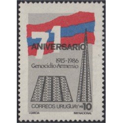 Uruguay 1180 1986 71º Aniversario del genocidio Armenio MNH Uruguay 1180 1986 71º Aniversario del genocidio Armenio MNH