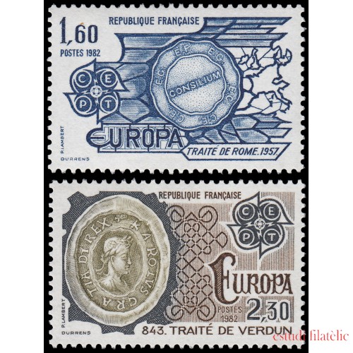 France Francia 2207/08 1982 Europa MNH
