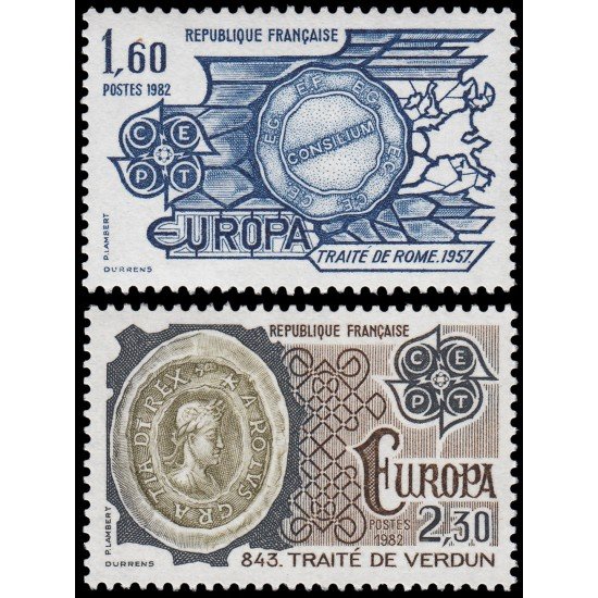 France Francia 2207/08 1982 Europa MNH
