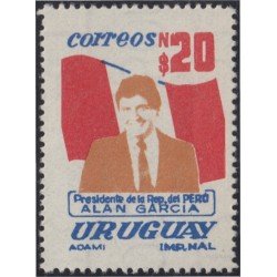Uruguay 1183 1986 Alan García Presidente del Perú MNH Uruguay 1183 1986 Alan García Presidente del Perú MNH