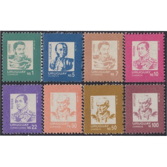 Uruguay 1185/92 1986 Retrato de Generales MNH Uruguay 1185/92 1986 Retrato de Generales MNH