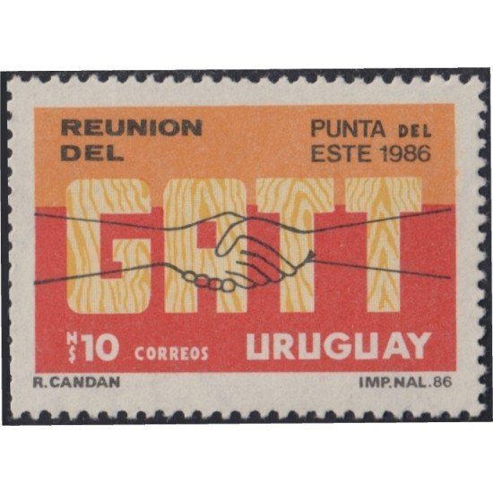 Uruguay 1196 1986 Reunión del GATT en Punta del Este MNH Uruguay 1196 1986 Reunión del GATT en Punta del Este MNH
