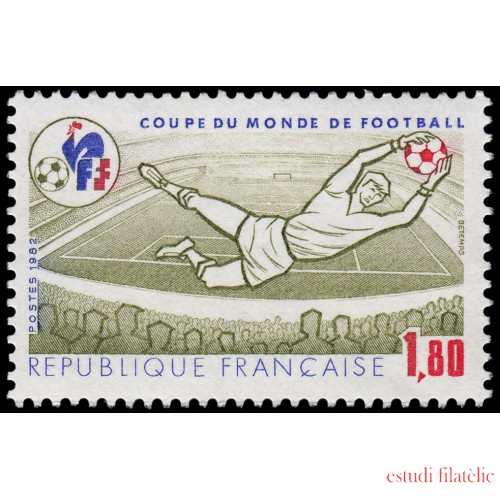 France Francia 2209 1982 Copa del mundo de fútbol MNH